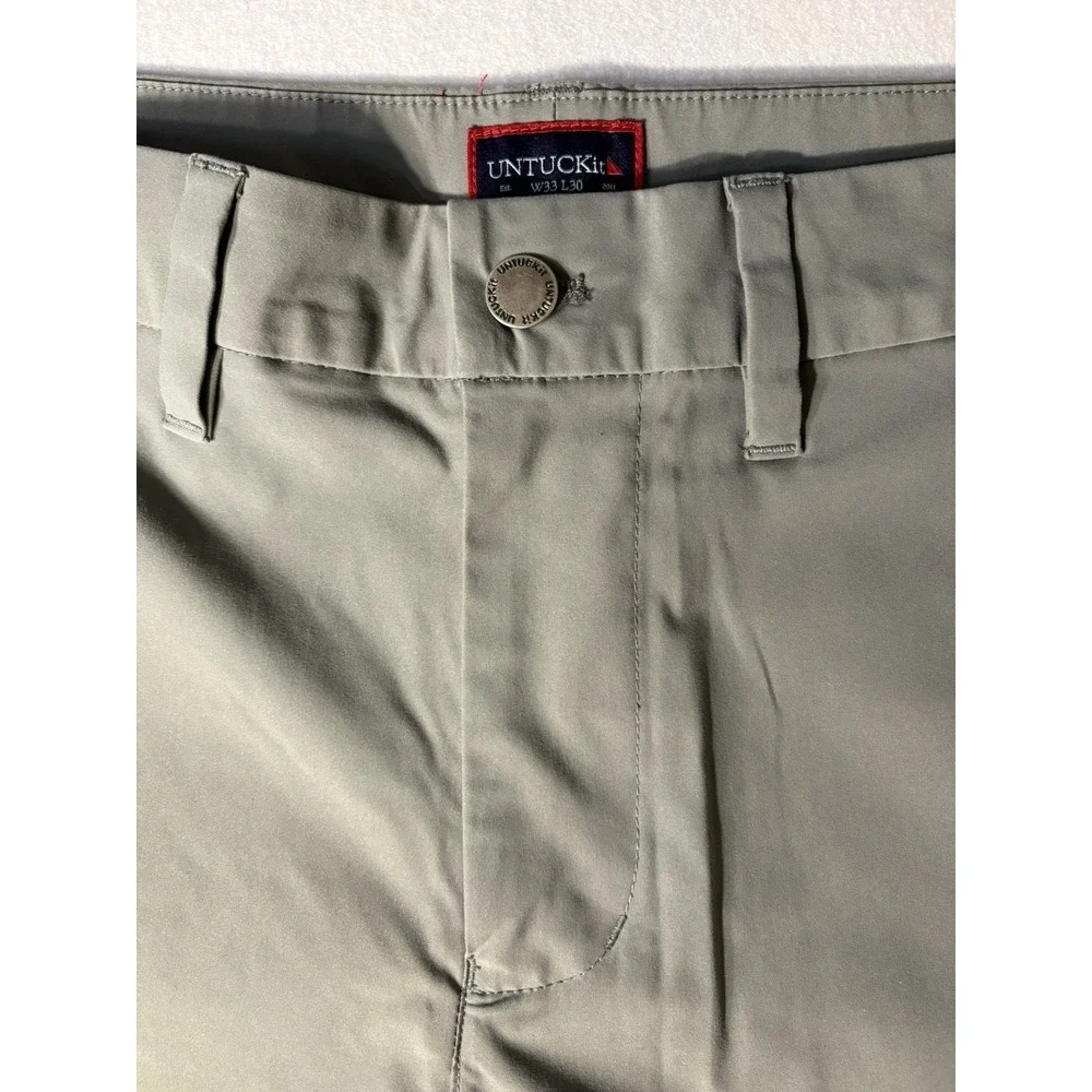 UNTUCKit Chancellor Men's Straight Leg 33x30 grayPerformance Golf Pants